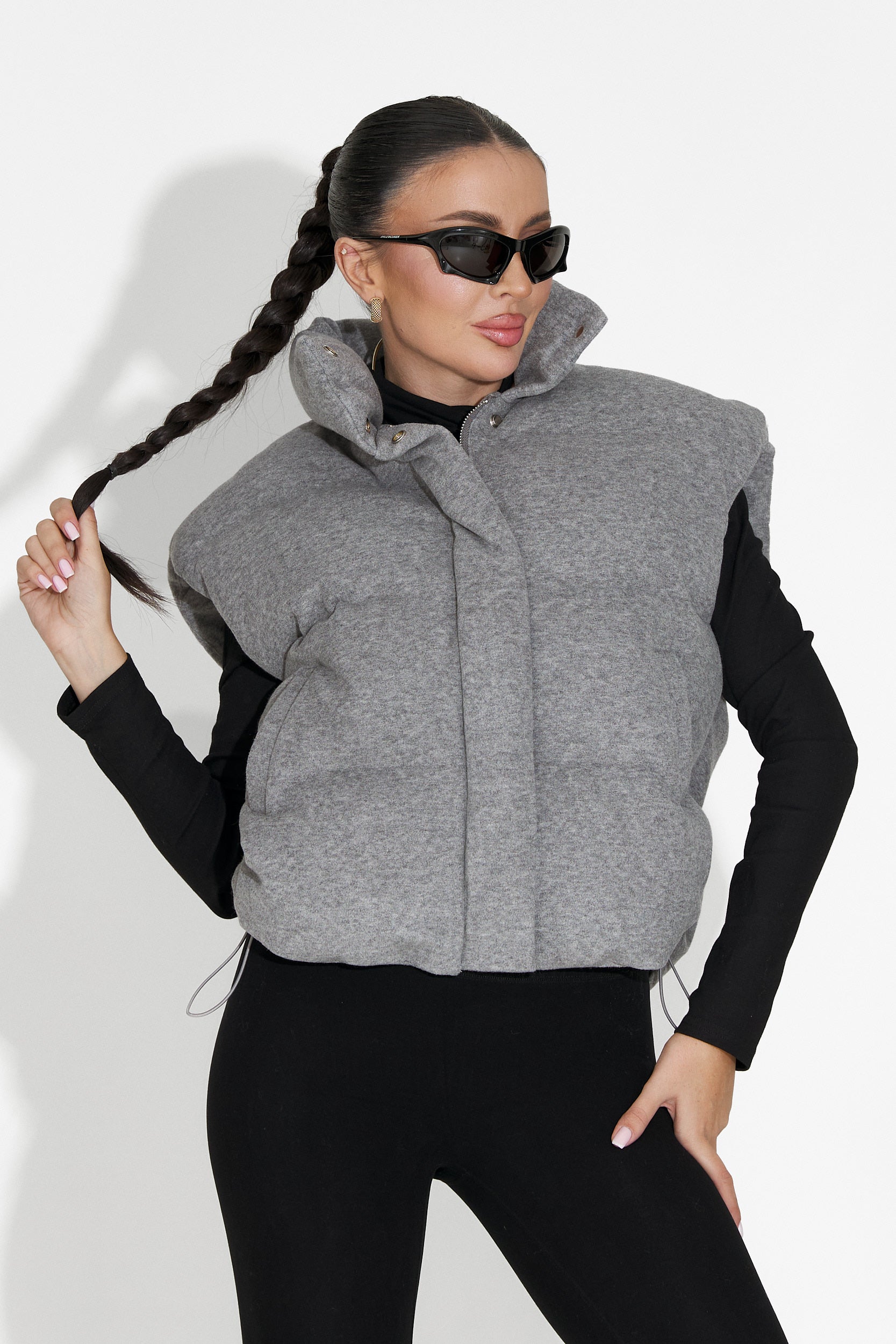 Gilet Gris Décontracté pour Femme de Cendira Bogas