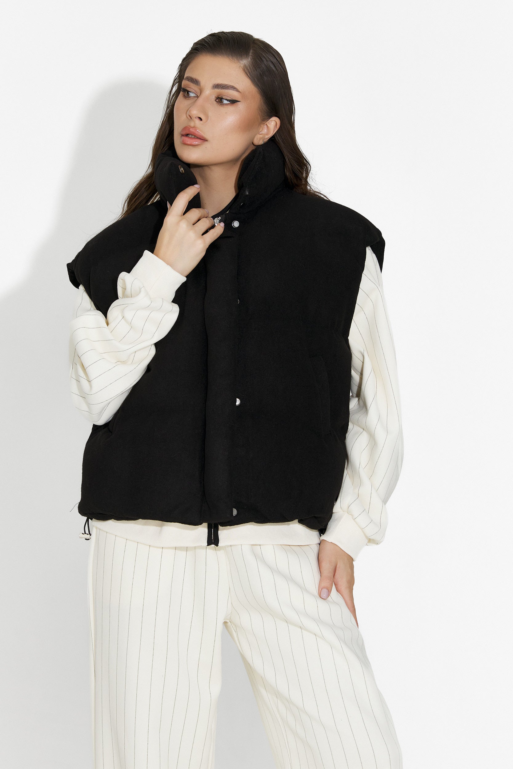 Γυναικείο γιλέκο casual μαύρο Cendira Bogas