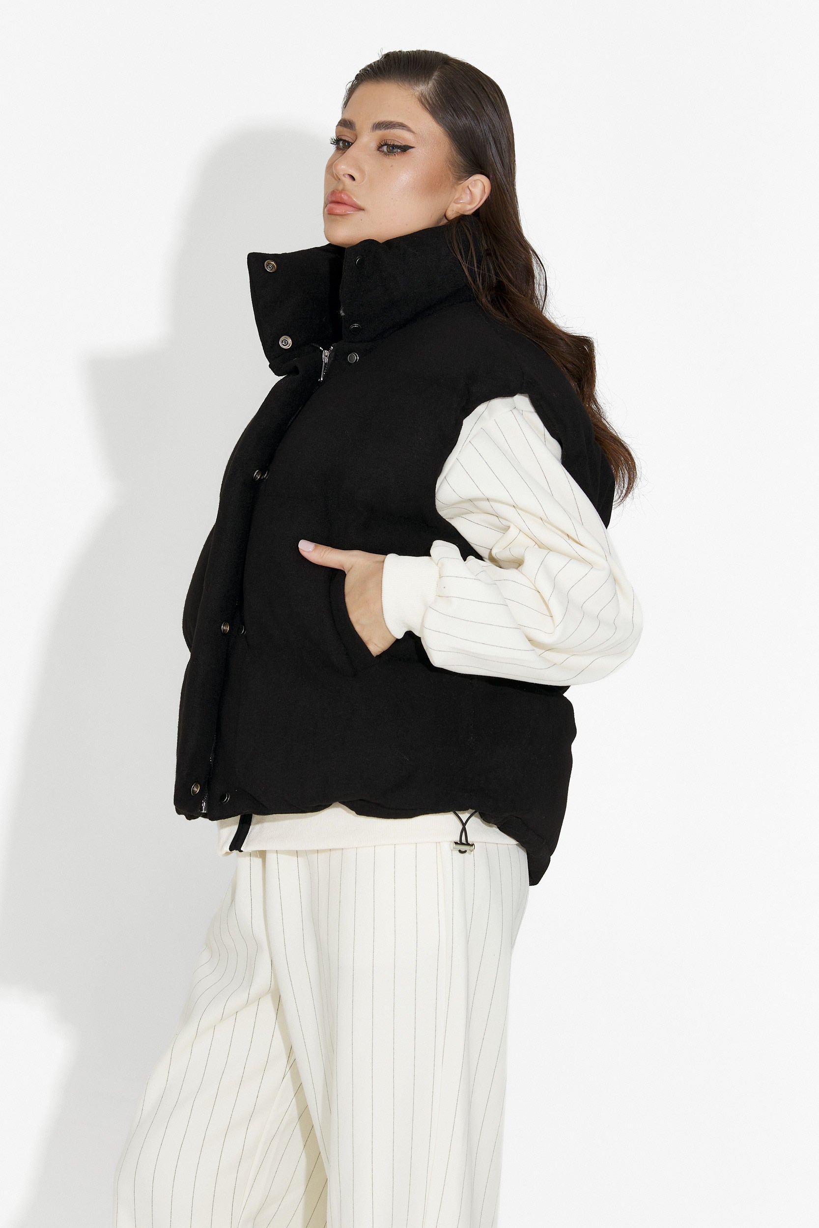 Γυναικείο γιλέκο casual μαύρο Cendira Bogas