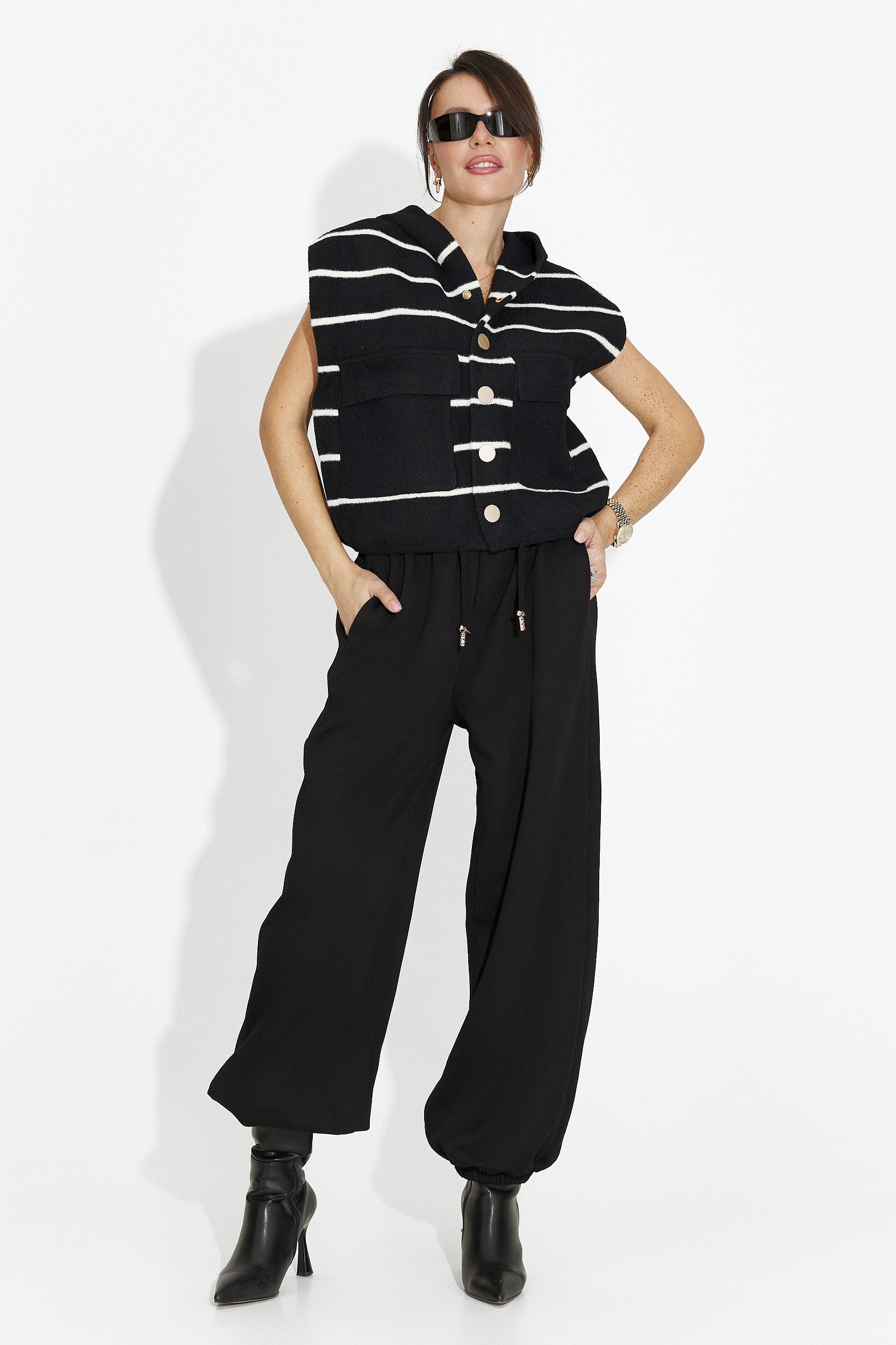 Svart casual damväst Odeisa Bogas