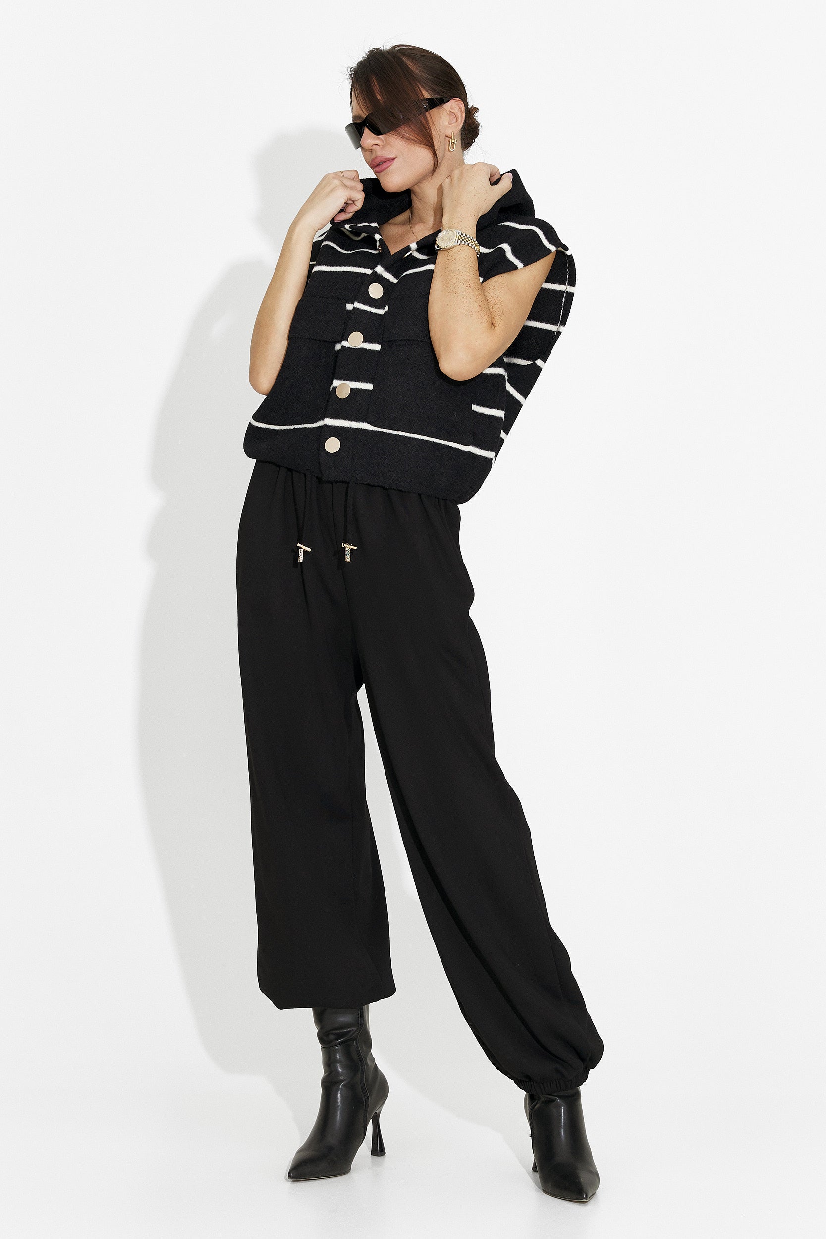 Svart casual damväst Odeisa Bogas