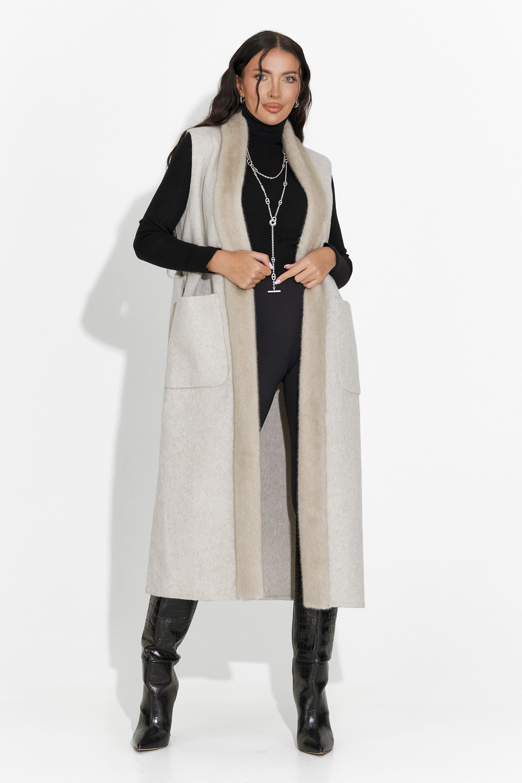 Veste femme élégante beige Brania Bogas