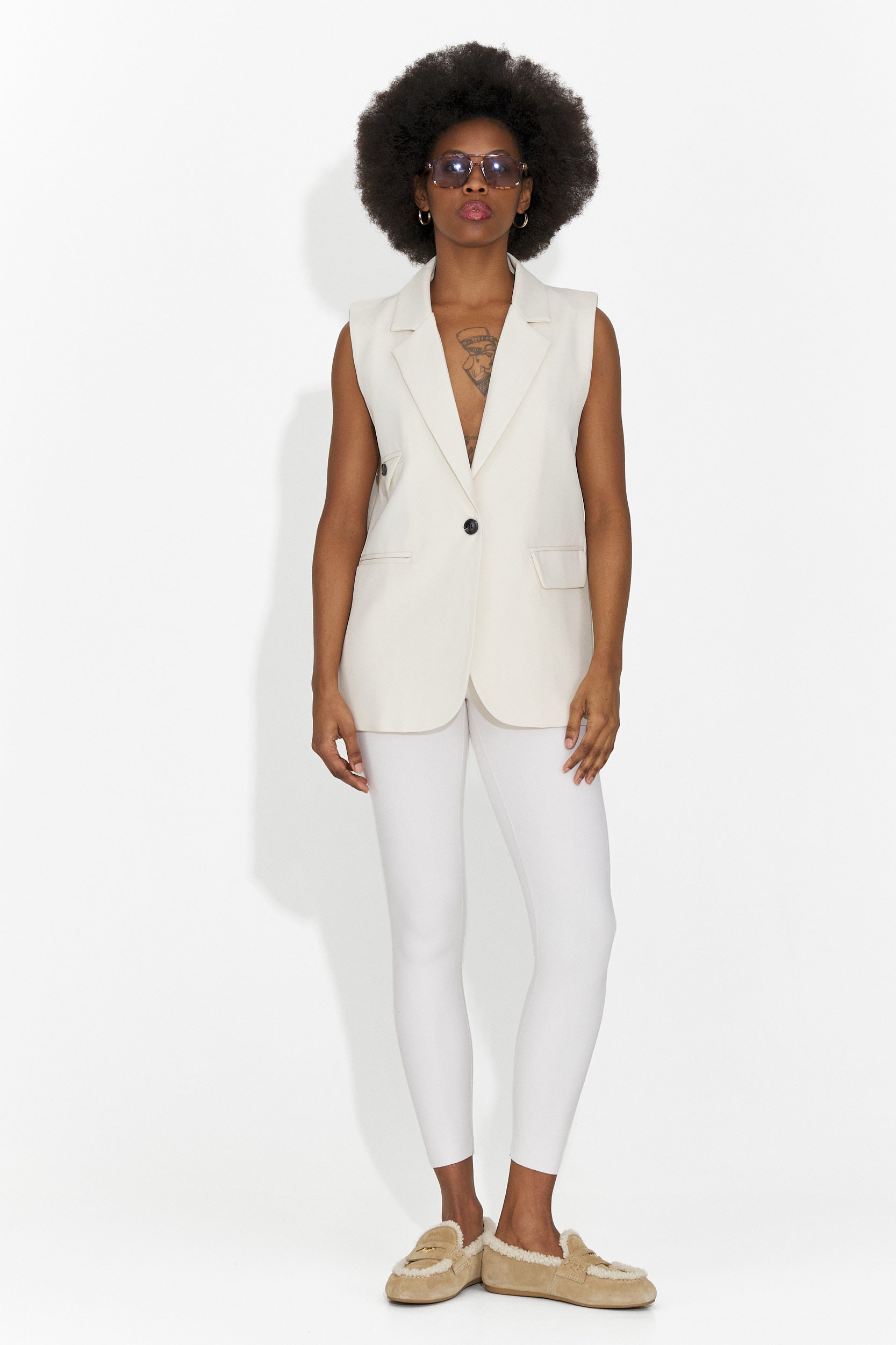 Elegante Damenweste in Creme Angila Bogas