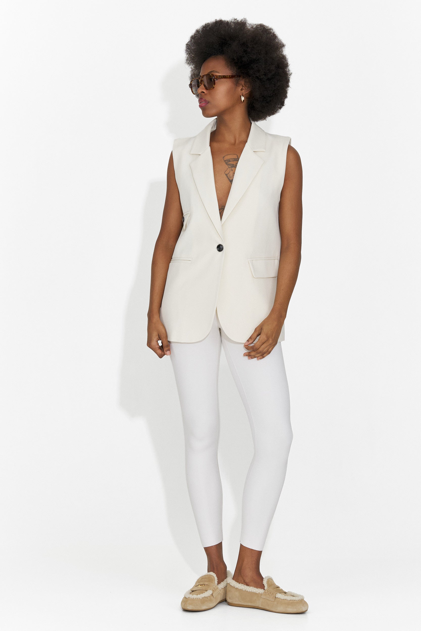 Elegante Damenweste in Creme Angila Bogas