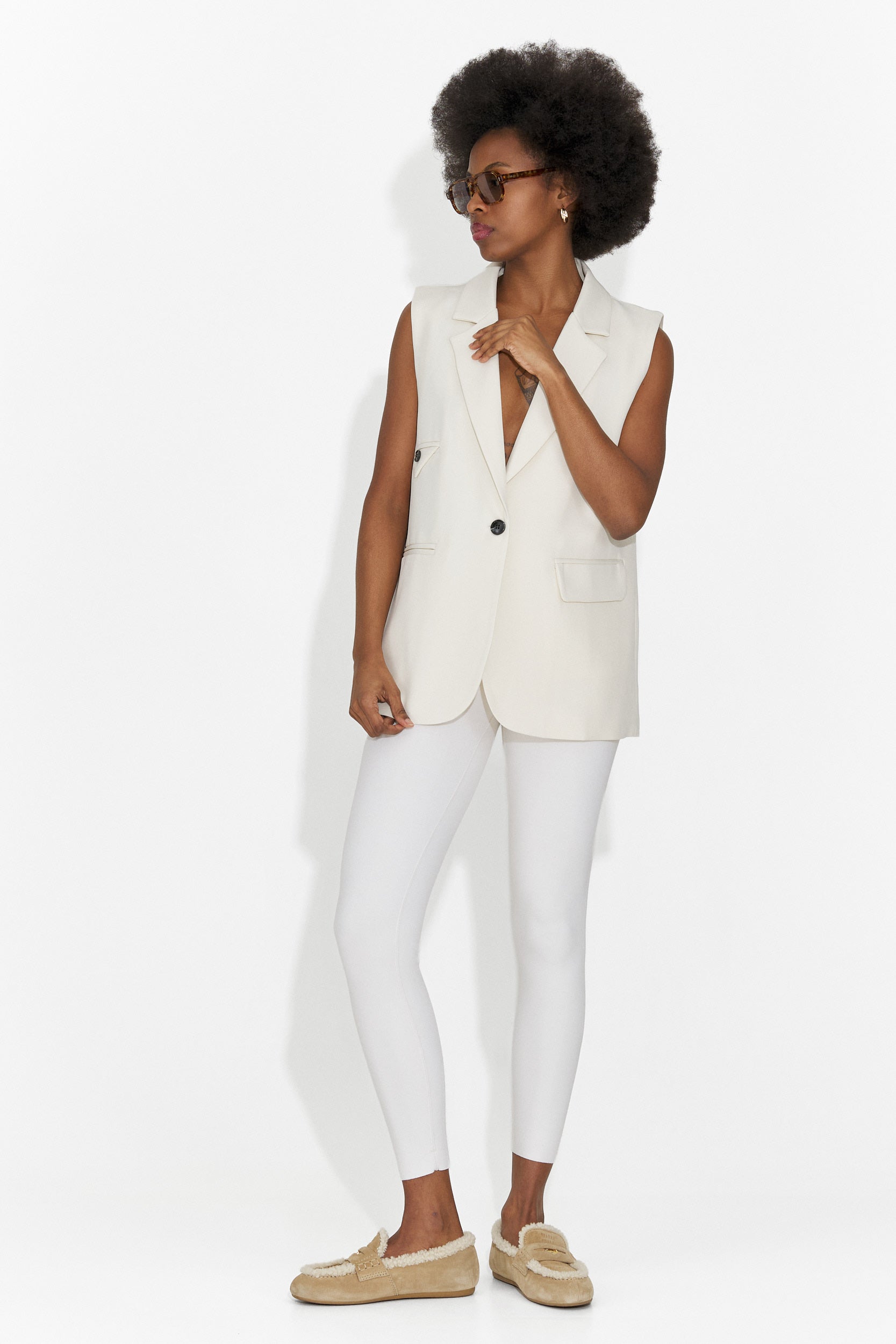 Elegante Damenweste in Creme Angila Bogas